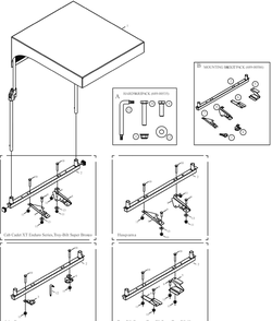 Attachments / 490-900-0067 Universal Sunshade / General Assembly Diagram and Parts List for 2022 Yard Machines Lawn Tractor